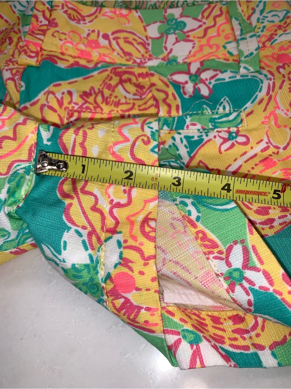 NEW Lilly Pulitzer Teal, Yellow & Pink Paisley Walsh Shorts Size 000 Set - Picture 13 of 16